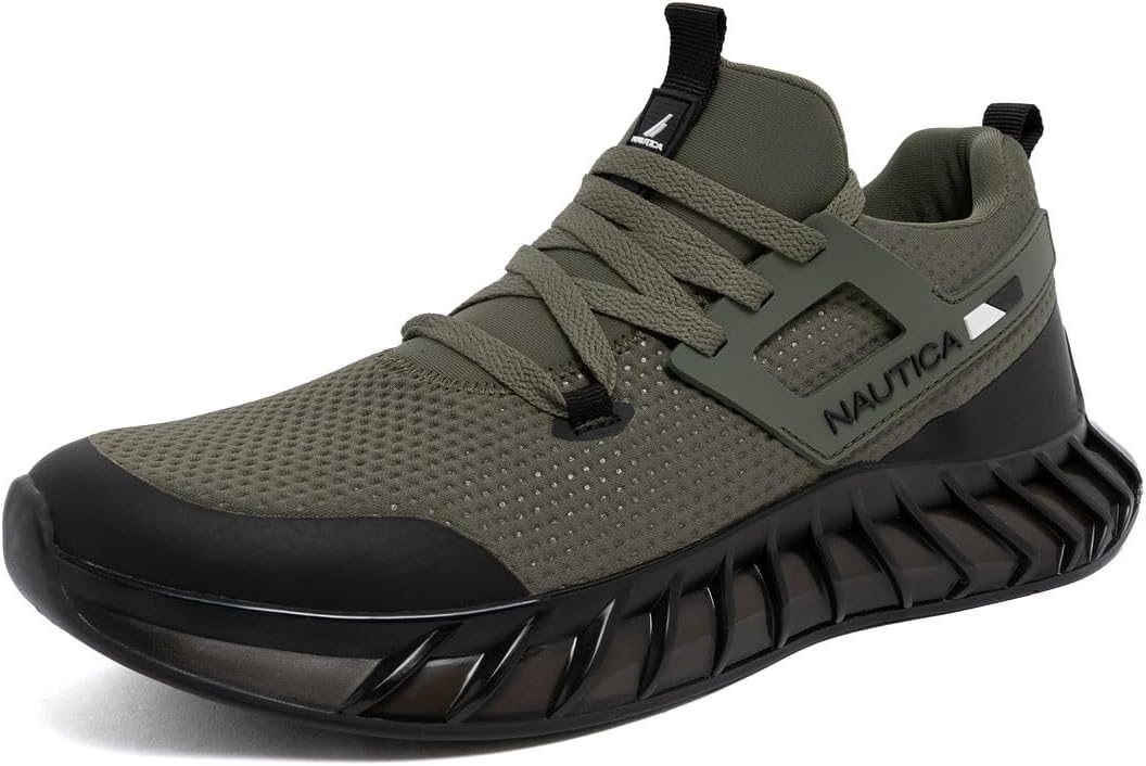 Nautica Men's Casual Fashion Sneakers – Lightweight Lace-Up Athletic Walking Shoes for Gym & Tennis, Comfortable