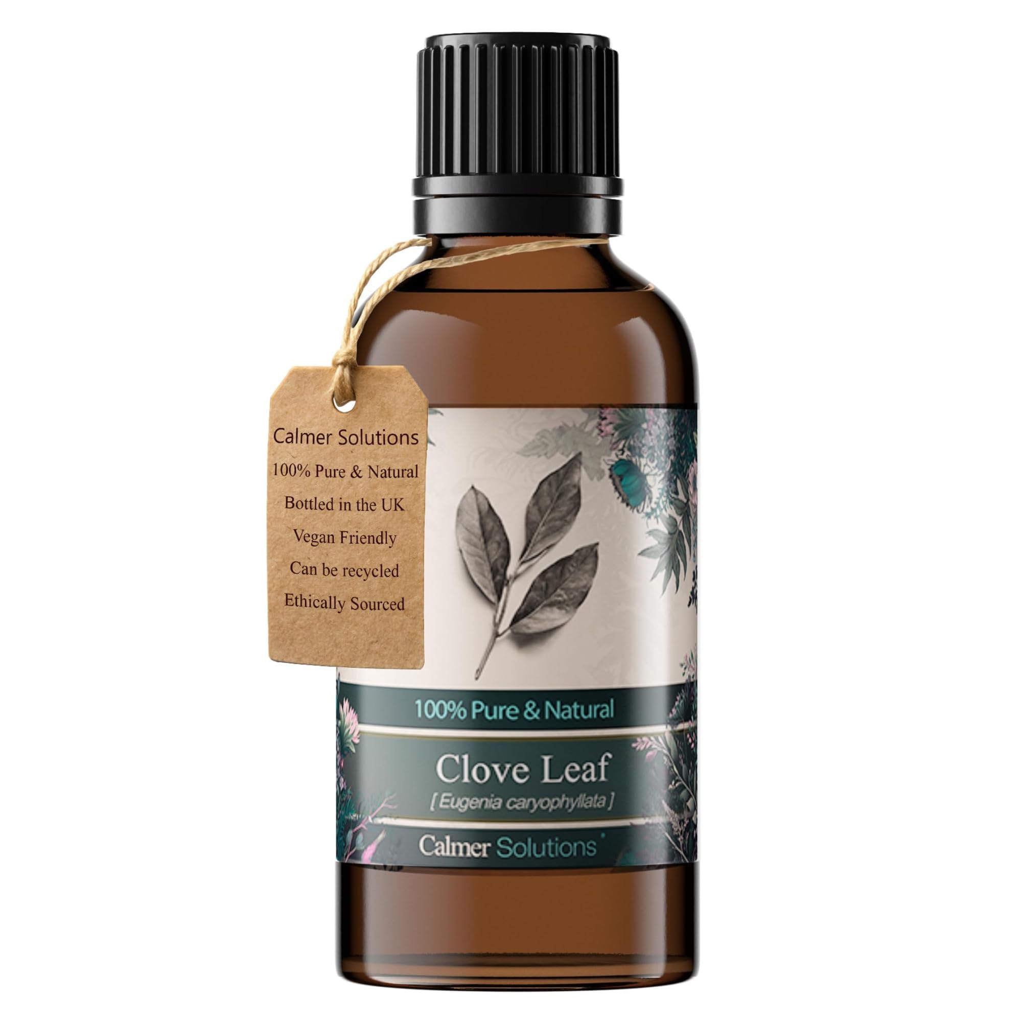 Calmer Solutions Yellow Clove Leaf Essential Oil 50Ml – 100% Pure & Natural – Aromatherapy, Massage, Diffuser & Cleaning – Strong, Spicy Scent – Therapeutic Grade – Bottled In The Uk