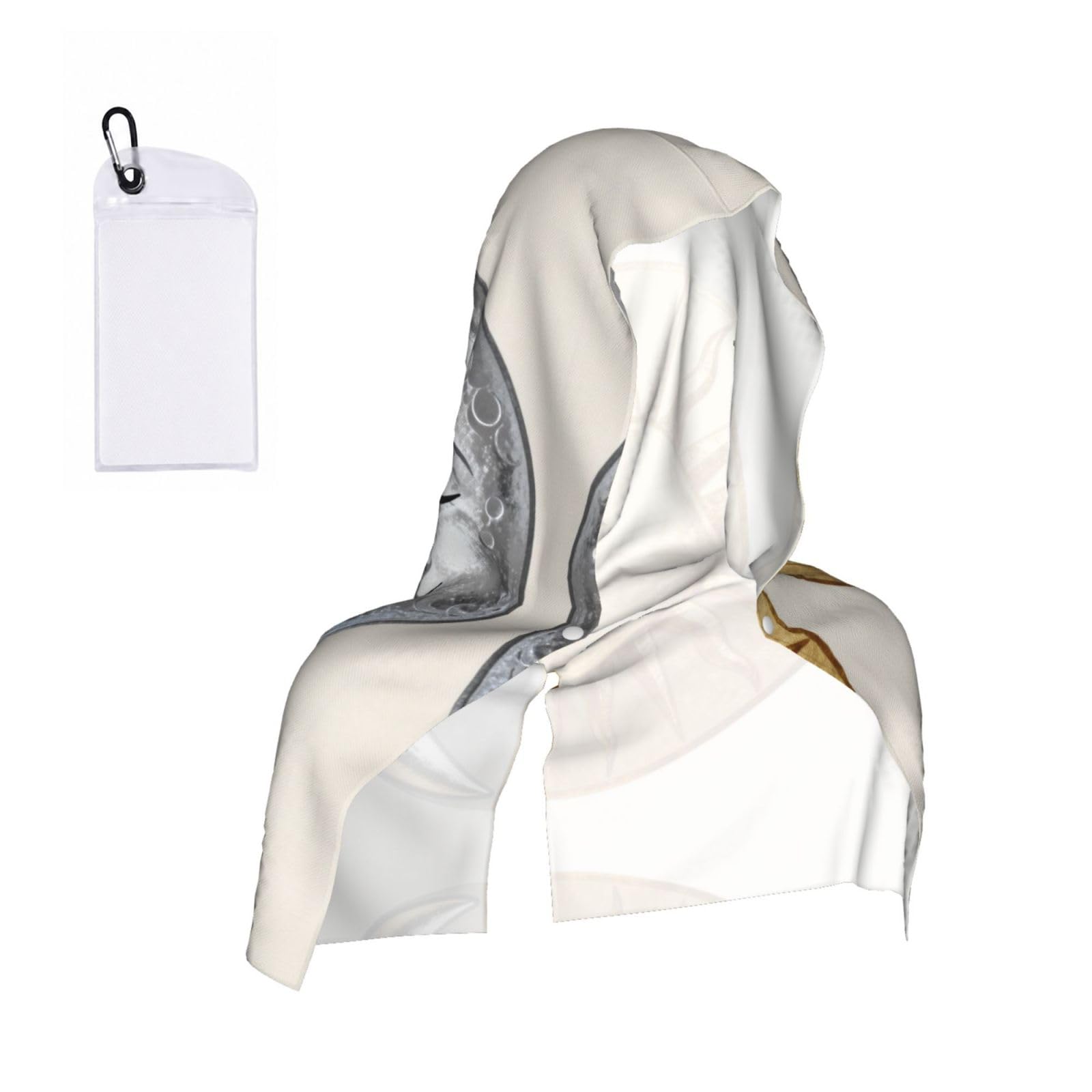 CNTDBU Sun Moon Cooling Towel Hooded-Instant Chill Neck Cover for Sports, UV Cooling Rag for Running Gym