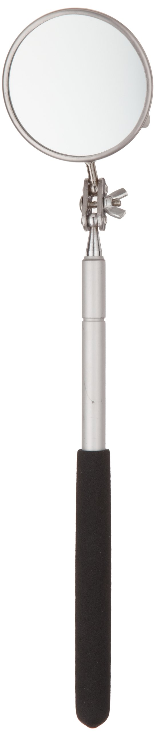 Miroir télescopique rond, 6,3 cm à l'extérieur, longueur réglable de 26,7 à 40,6 cm