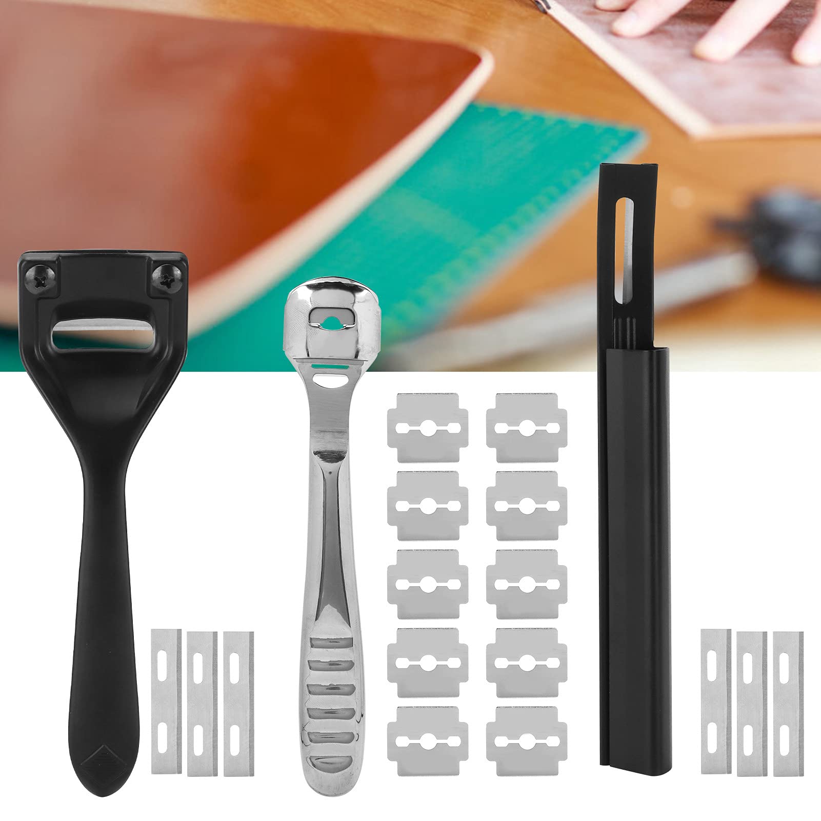 Tnfeeon Cuchillo para Rebajar, Herramienta de Corte de Cuero de Diseño Ergonómico para Manualidades y Uso Profesional