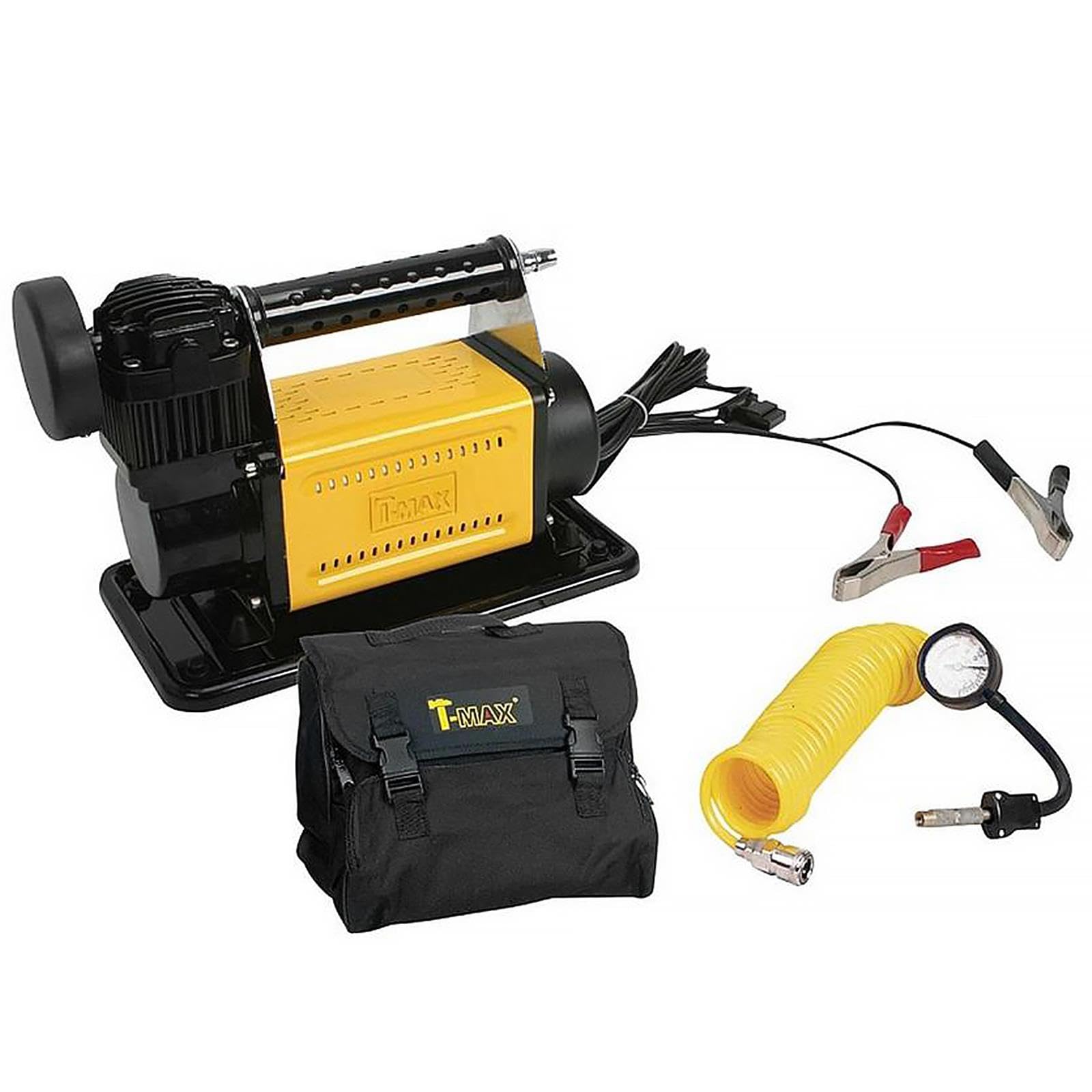 T-MAX Luftkompressor-Reifenpumpe, 72 l/min, 12 V, für Geländewagen, Lieferwagen, LKW