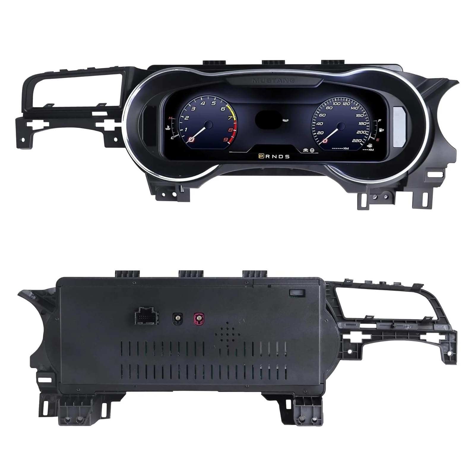 Panel de instrumentos digital de 12,3 pulgadas compatible con Ford Mustang (2015-2021), odómetro, tacómetro y compatibilidad con iOS y Carplay.(LHD)