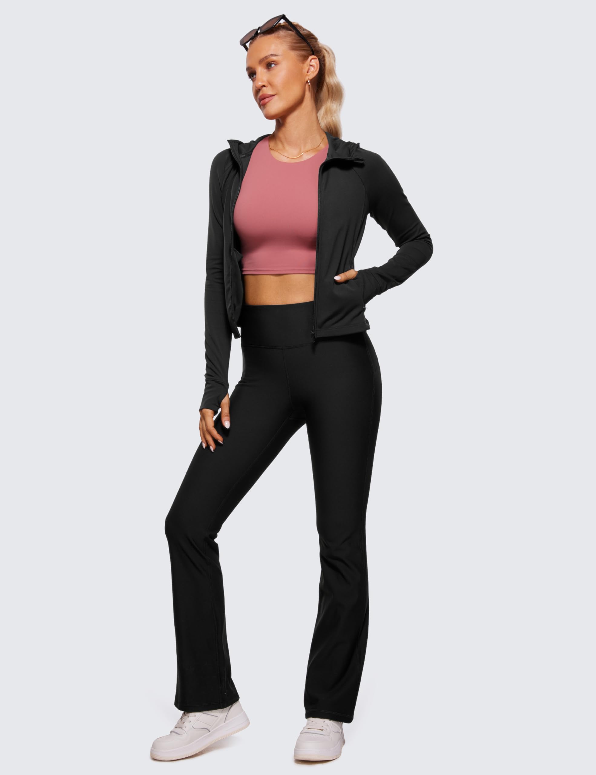 CRZ YOGA Giacca da allenamento con zip intera Butterluxe da donna, vestibilità slim