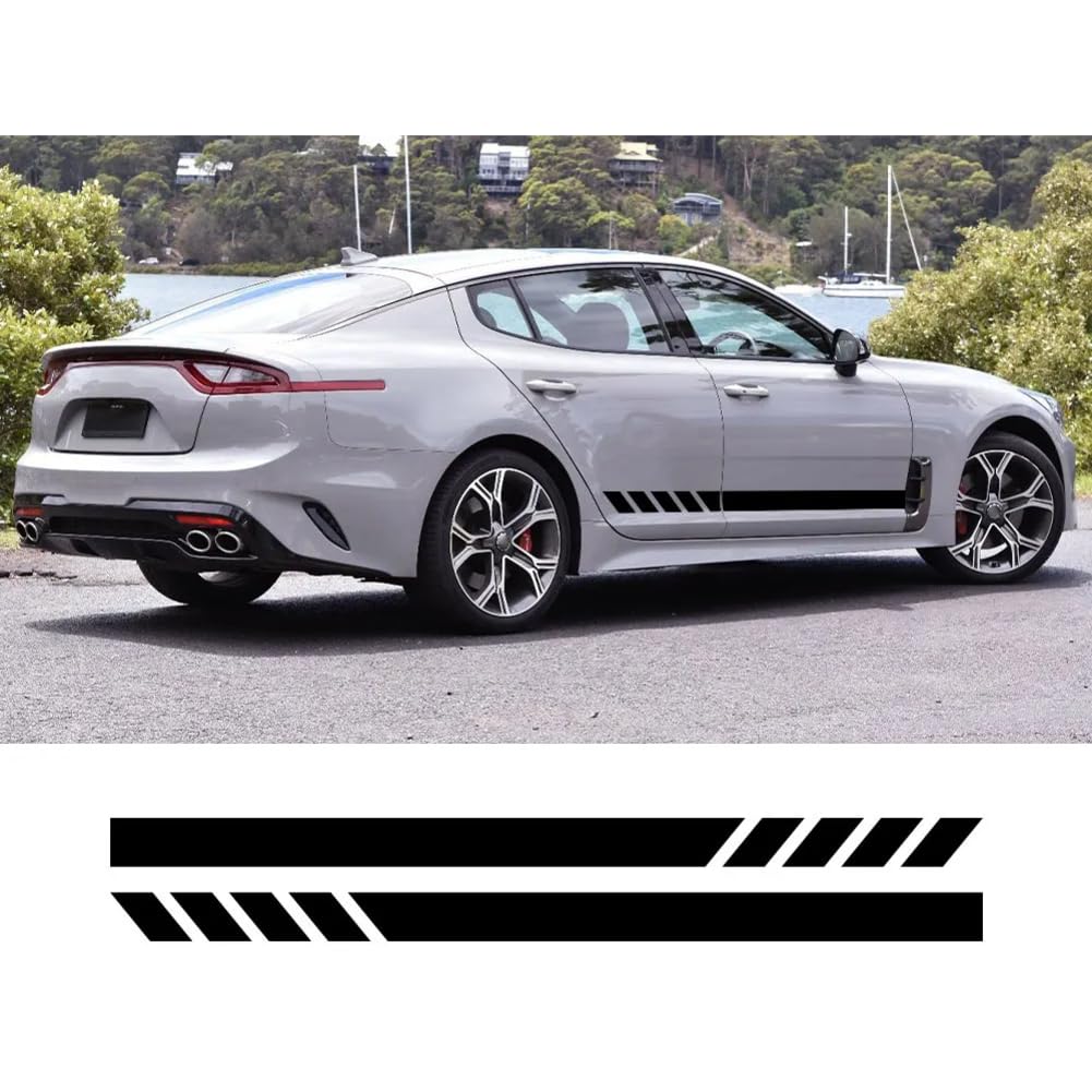2 uds pegatinas de tira lateral larga para puerta de coche, para KIA Stinger GT Malaysia Tuning accesorios de coche decoración DIY pegatinas de película de vinilo