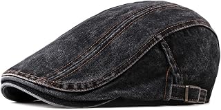 WJCCY Casual Spring Summer Berets Hat Men Women Denim Newsboy Caps Visors Cotton Cap Duckbill (Color : As shown, Size : One size)