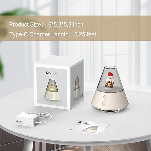 Miniatura 6 de Kipcush Chupetes de sonido para dormir para bebé, regalo de Navidad, máquina de ruido blanco para guardería, 3 niveles de brillo, 31 niveles de