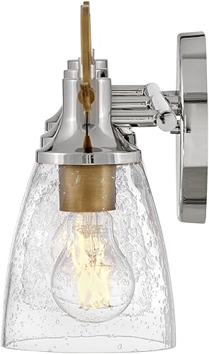 Miniatura 8 de Hinkley Easton - Accesorio de tocador de baño de tres luces, moderno industrial, pantalla de vidrio transparente, se monta hacia arriba o hacia