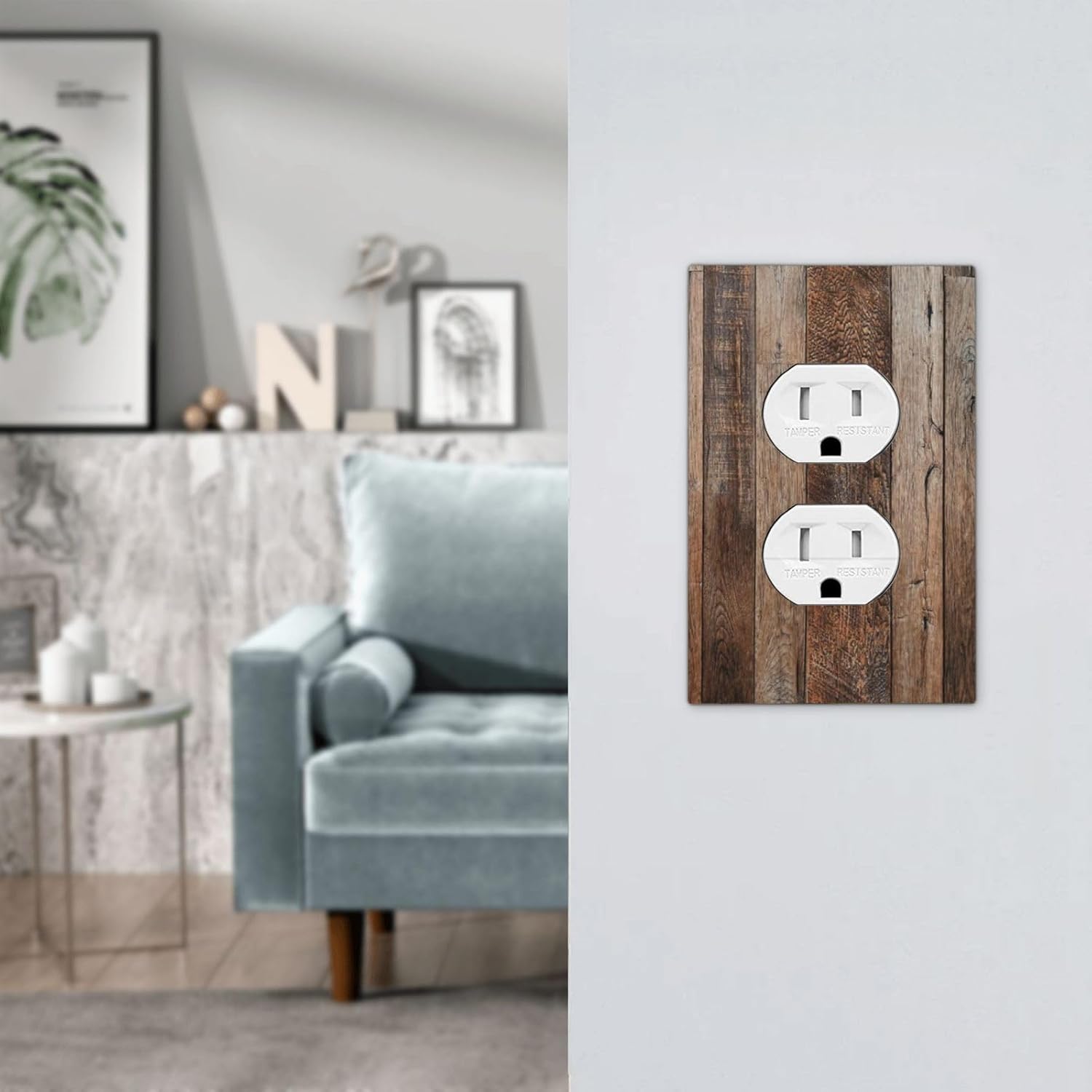 Outlet Covers Rustic Wood Texture Brown Plank Country 1 Gang Duplex Light Switch Cover Decorative Switch Plates Electrical Receptacle Faceplate Wall Plate For Farmhouse Cabin Decor