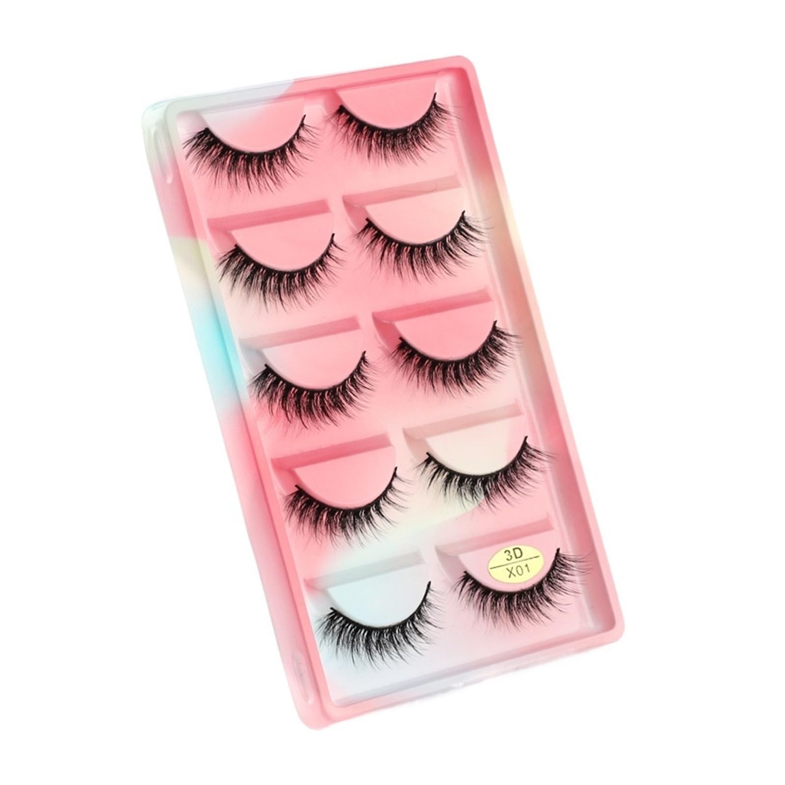 UAMOU Mink Eyelashes 10 50 100 Boxes Fluffy 3D Mink Lashes Makeup Natural Long Volume False Eyelashes Bulk