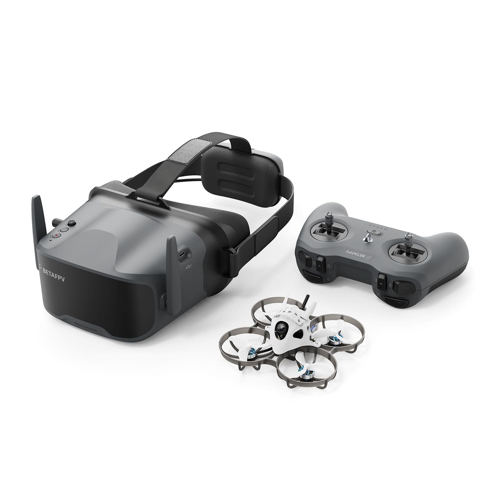 BETAFPV Meteor75 Pro P1 HD FPV Kit, LiteRadio 4 SE, VR04 HD Goggles, 1S RTF | P1 Air Unit VTX 1080P with LAVA II 580mAh Lipo Bat Up to 6Min, Simulator, DVR Function, Portable Bag Ready to Fly for Cine