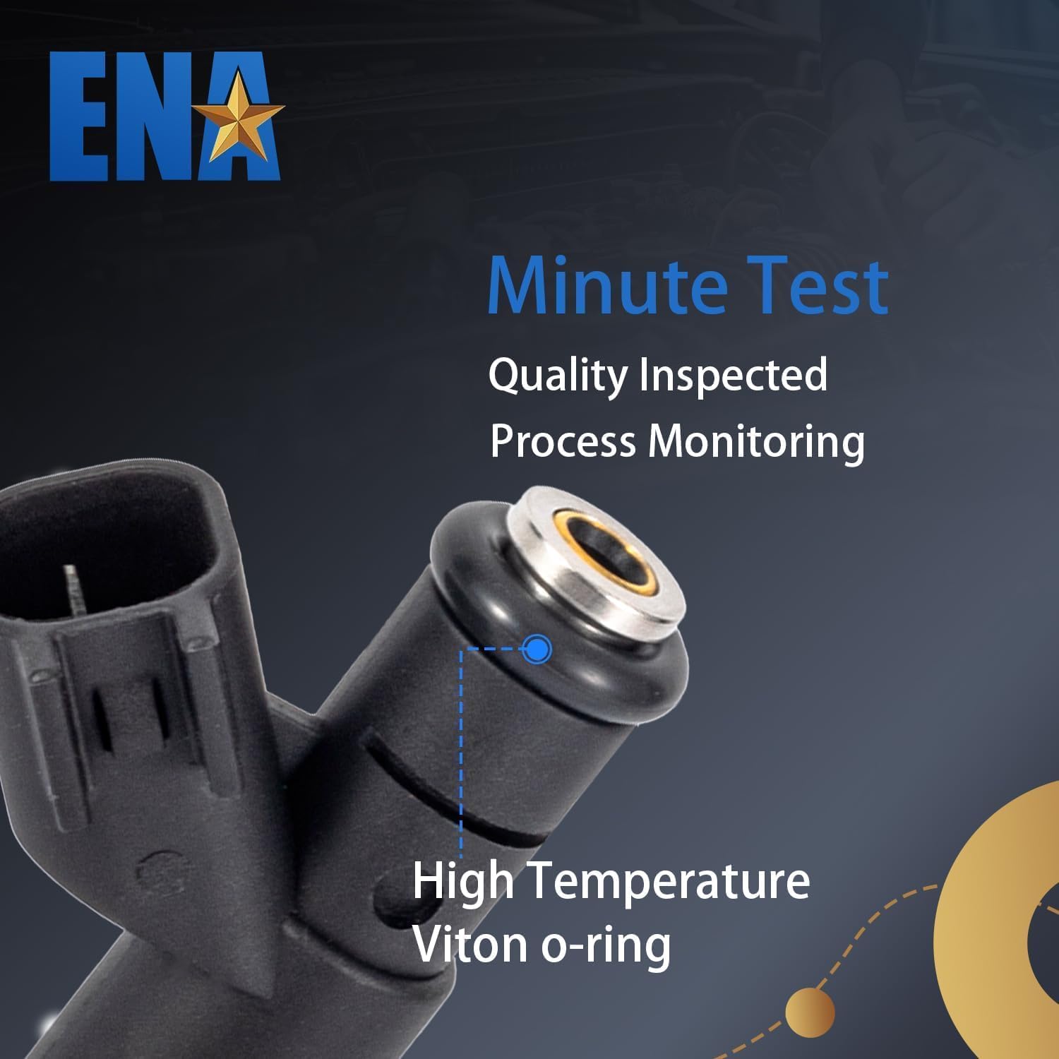 ENA 4 Holes Fuel Injectors Set of 4 Compatible with Replacement for Chrysler Dodge PT Cruiser Sebring 2004-2010 Caravan Neon SX Stratus 2004-2007 L4 2.4L Replacement for FJ483 8001490N FI11350S