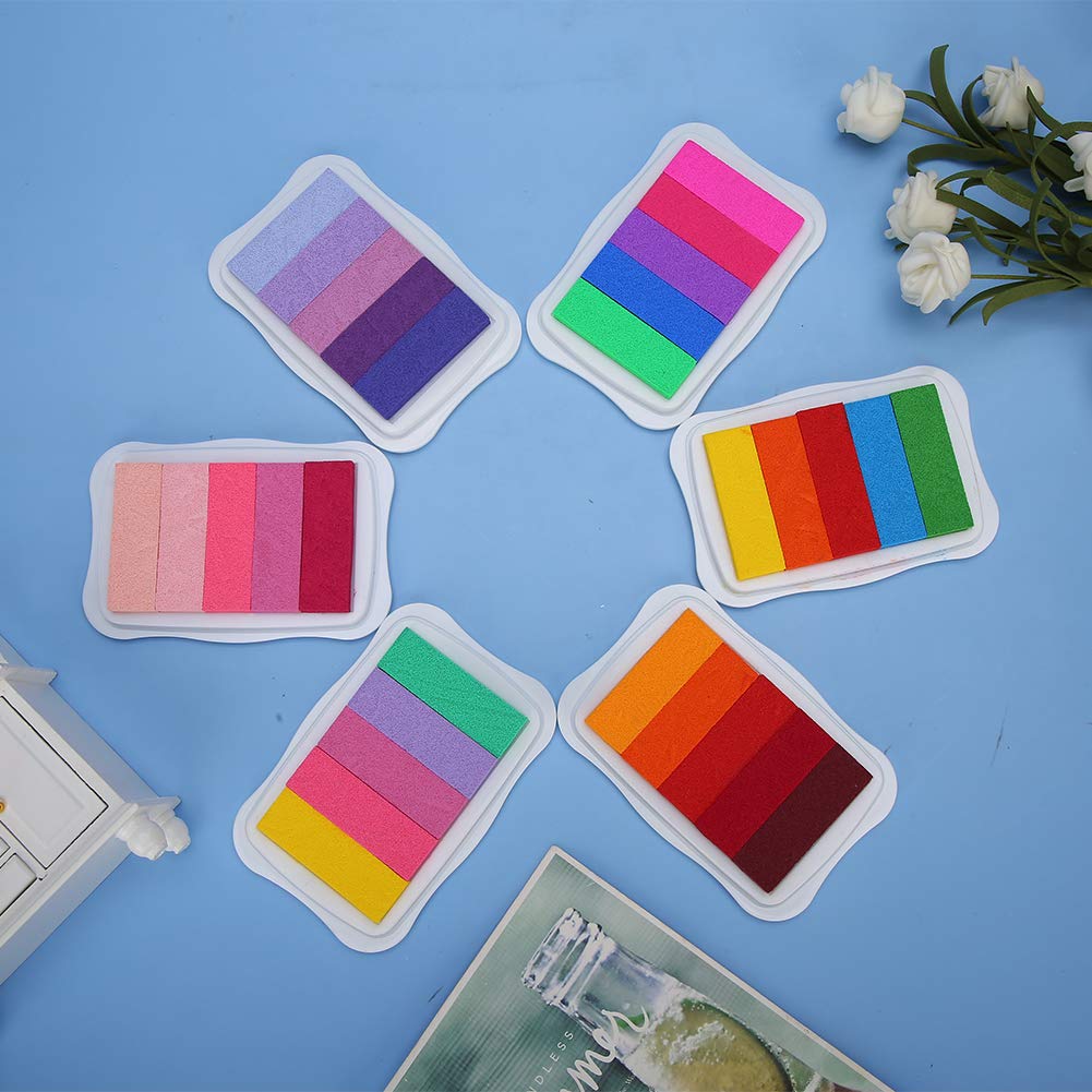 Almohadillas De Tinta Para Sellos Artesanales, Almohadillas De Tinta Lavables De Color DIY, Almohadilla Para Sello De Impresión A Mano No Tóxica Para Sellos De Goma, Papel, álbumes De Recortes, Tela D