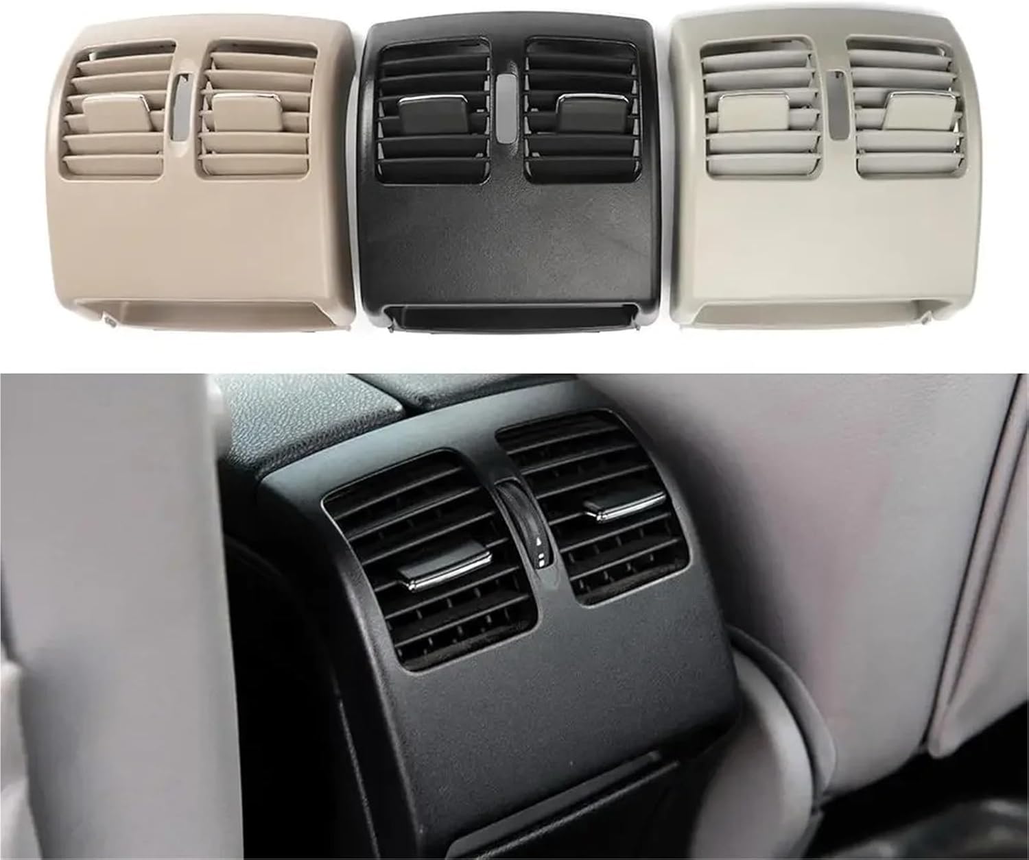 2009-2015 Rear Air Conditioner Back AC Vent Grille Cover Panel Trim ACompatible With Benz E Class W212 E200 E260 E280 E300 -E400(Gray)