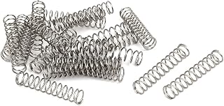 uxcell Compression Spring,304 Stainless Steel,5mm OD,0.5mm Wire Size,25mm Free Length,Silver Tone,20Pcs