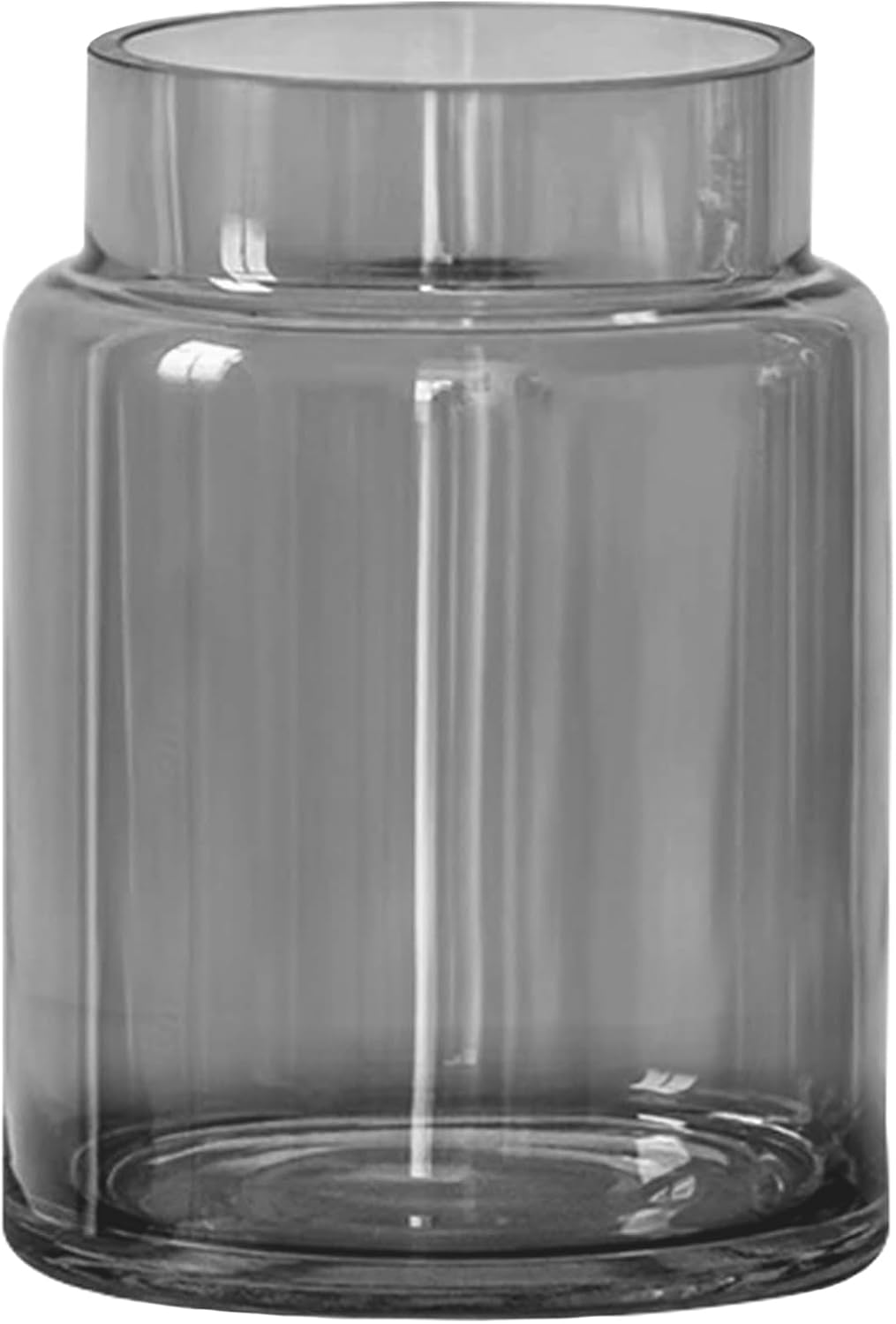 KOIUEYW 9 Inch Tall Vases for Flowers, Large Glass Vase for Centerpieces, Clear Glasses Home Decor Modern Jarrones Decorativos for Wedding Living Room Dining Table (Gray)