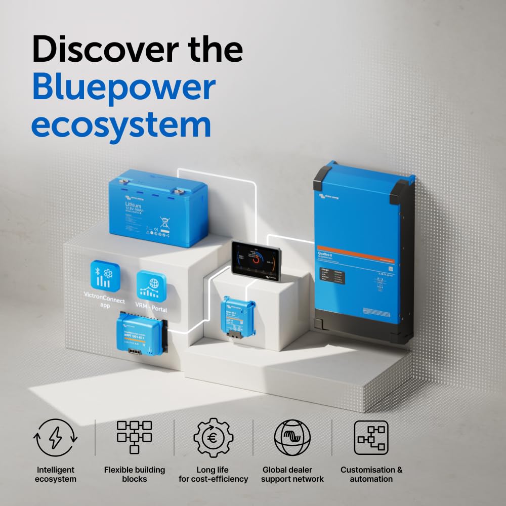 Victron Energy SmartShunt IP65 Battery Monitor (Bluetooth) - Victron Smart Shunt - 6.5V-70V, 300 amp