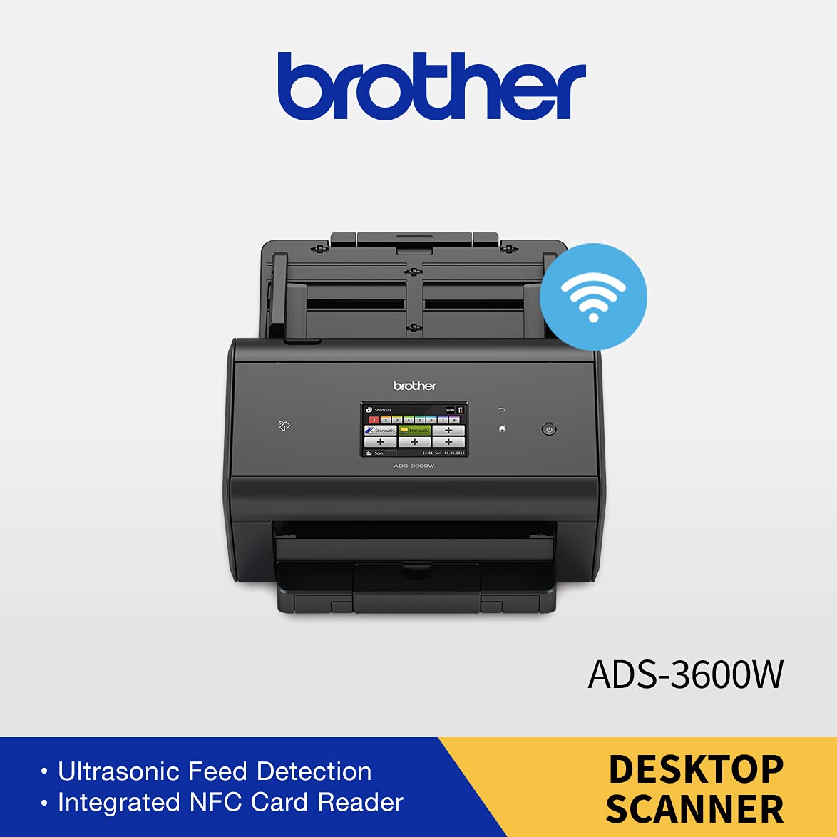Brother High Speed Desktop Document Scanner, ADS 3600W, Wireless