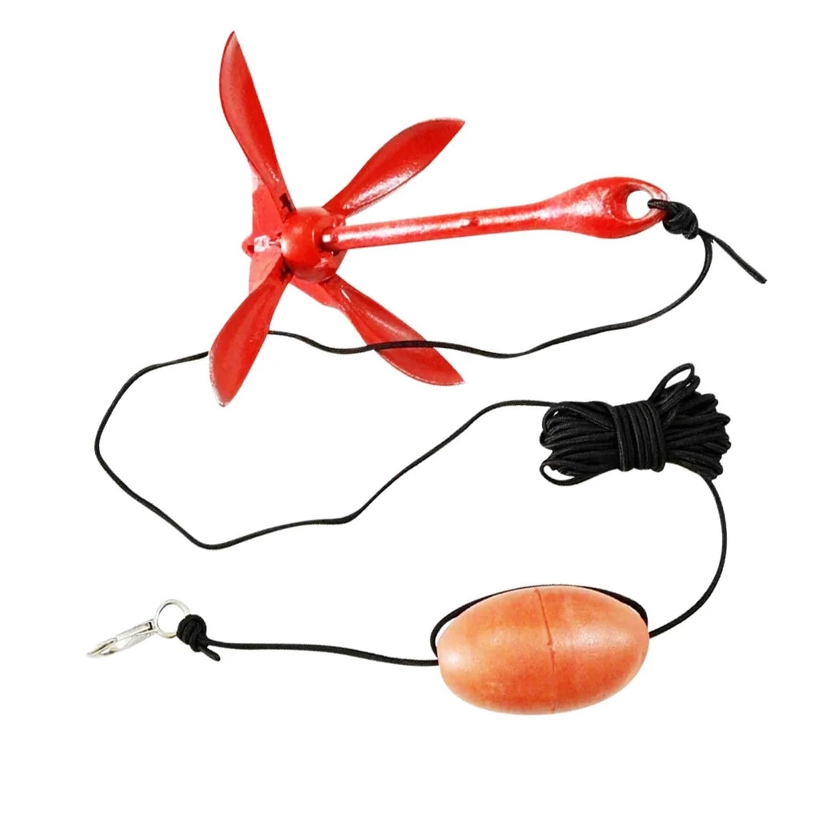 Festmacherleine, 1,5 kg Klapp-Set – 30 Fuß Seilsack-Clip und Markierungsboje – for Schlauchboote, Jetskis, kleine Boote, Kanus, Beiboote