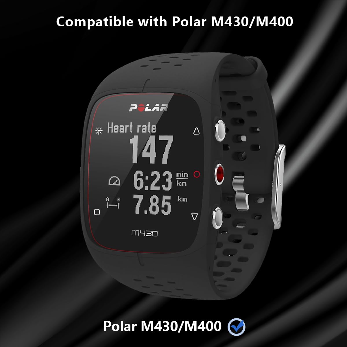 Nandu ZenGlass Pellicola Protettiva Per Polar M430 – Ibrida Vetro-plastica, 9H, Anti Impronte, Made In Germany - 2