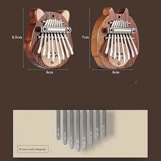 MMLLZEL Kalimba Piano Thumb 8 clés, Mini Piano de Doigts en Forme de Chat, Cadeaux, pendentifs Exquis (Color : D, Size… – Image 2