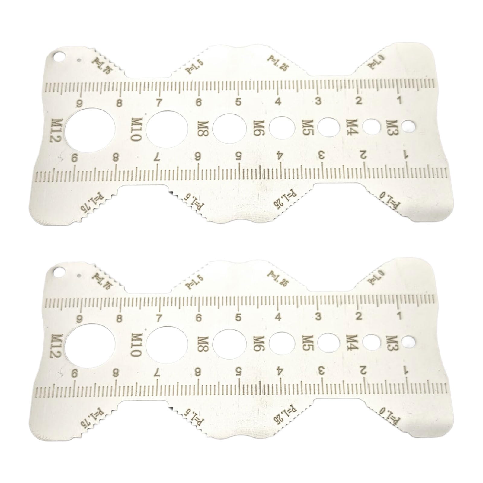 Nvoqilin 2Pcs Multifunctional Etch Scale Gauge For Accurate Measurement Of Screw Thread Length And Pitches Thread Caliper