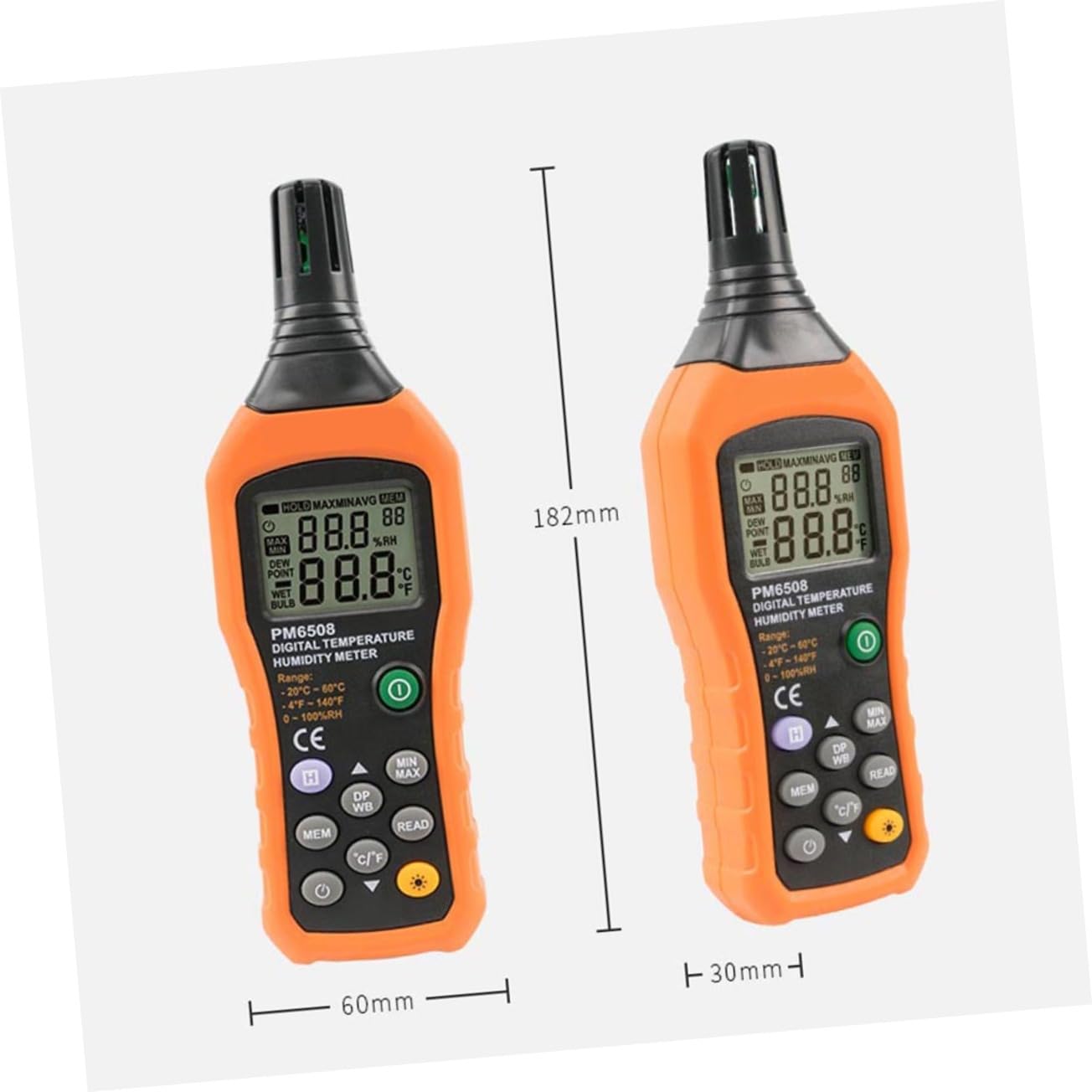 ifundom 1Set Handheld and Humidity Gauge Portable Humidity with Display for Indoor and Outdoor Measurement Durable and Accurate Sensor for Agriculture