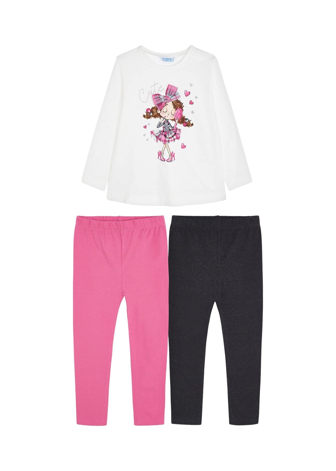 Mayoral 11-04746-010 - Set Leggings 2 Hosen für Mädchen 7 Jahre (122cm) Fuchsia