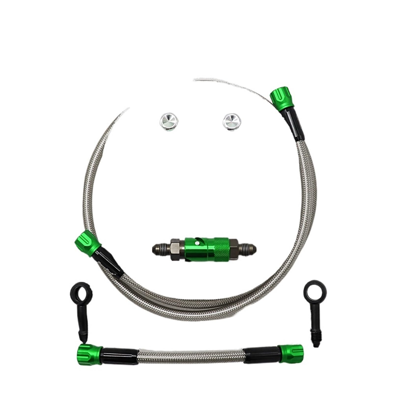 Aqwebvpl 120Cm Green Oil Pipe Brake Line Unions Cvo Aerospace Aluminum Alloy 800 Cm To 1200Cm Reinforced Hydraulic Motorcycle Brake Hose Braided Tube(120Cm Green)