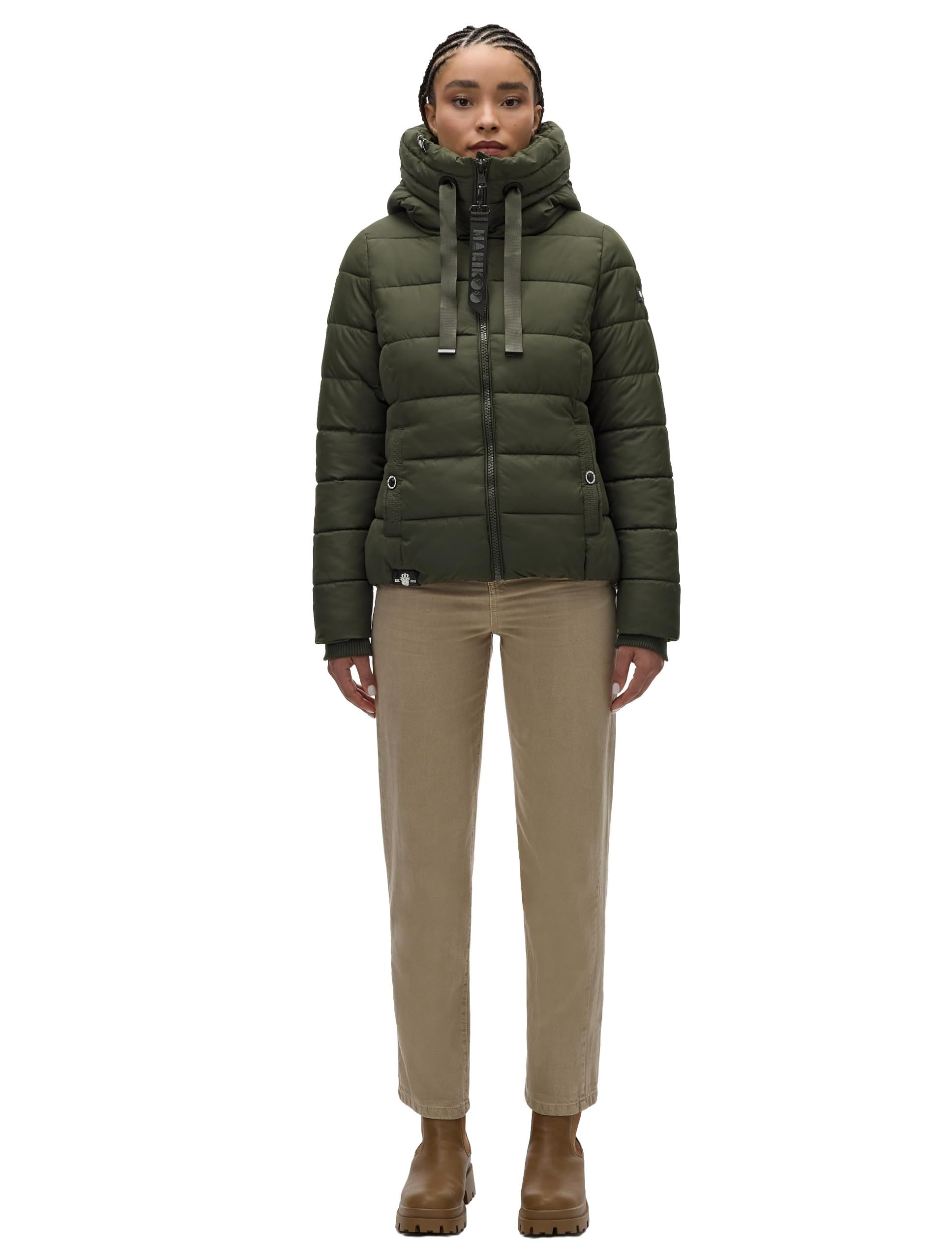 Marikoo Women's Fall & Winter Jacket with Hood - Weather-Resistant - Amayaa XS-XXL