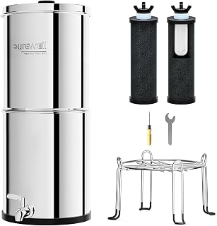 Purewell 8,5L Schwerkraft-Wasserfilter mit Aktivkohle
