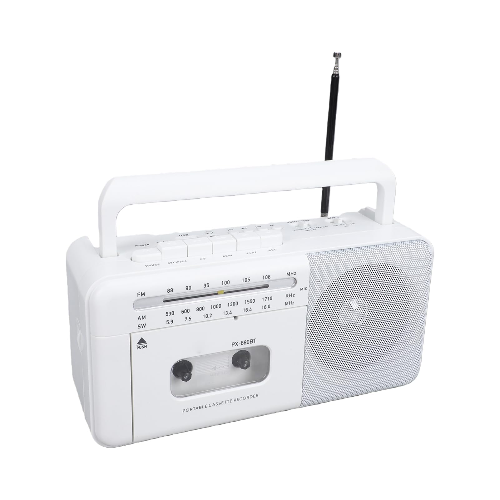 Luocute Reproductor de Casete Retro con Radio Am FM SW, Grabadora de Cinta Portátil con Conector para Auriculares, Función de Grabación, Bluetooth, Reproducción USB para Viajes en Casa