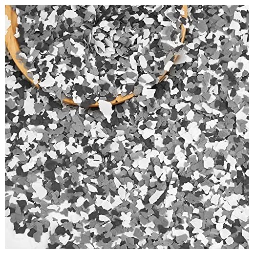 25+ Stunning Epoxy Garage Floor Ideas to Transform Your Space 3 Taiyin 2.8 Kg/ 6.17 lb Blend Decorative Color Chips Epoxy Flakes for Garage Floor Blend Concrete Coatings Paint Chips for Wall Interior Exterior Basement(Black, White, Grey,2-4 mm)