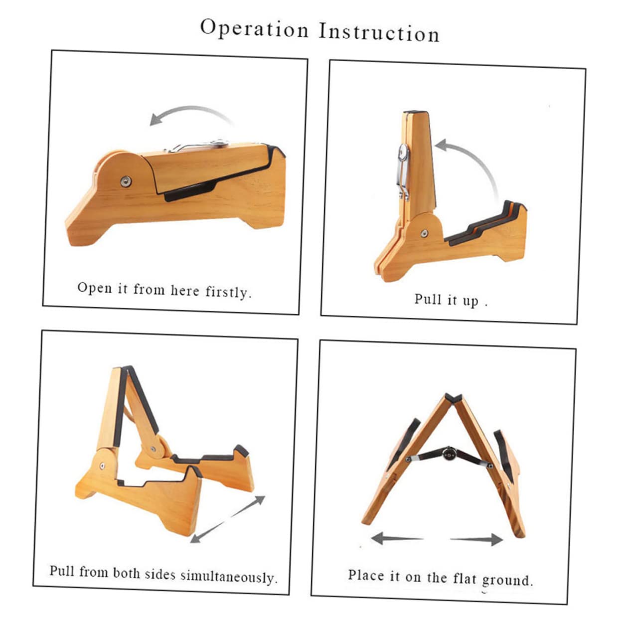 Abaodam Soporte de Guitarra de Suelo Ligero y Portátil para Guitarra Eléctrica y Violín Material Sintético Adecuado para Uso en Casa o Tienda de Instrumentos Musicales