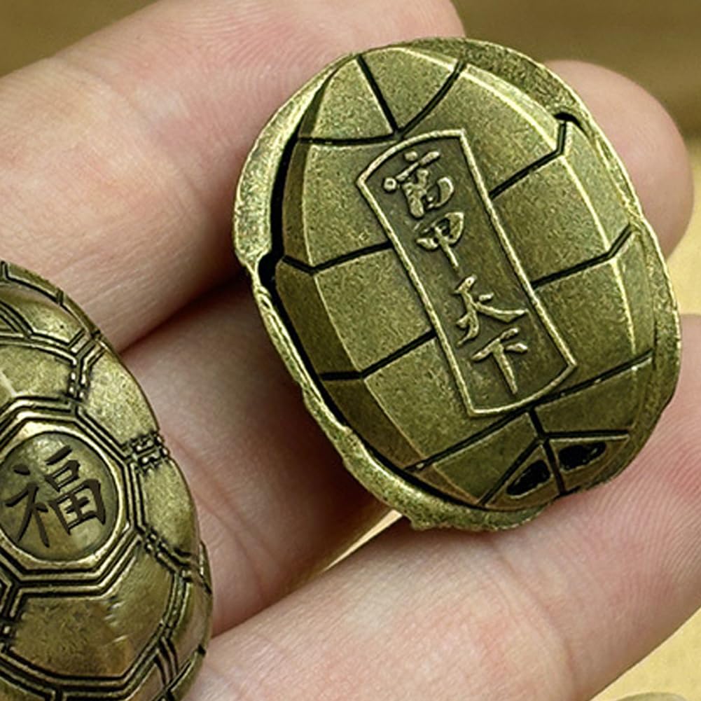 Lipfer Schildkrötenpanzer-Anhänger Set (4 St.), Zinklegierung, Antike Chinesische Wahrsagemünzen, Glücksbringer Deko, Vintage Ornament Für Wohnraum, Wahrsagerei Zubehör