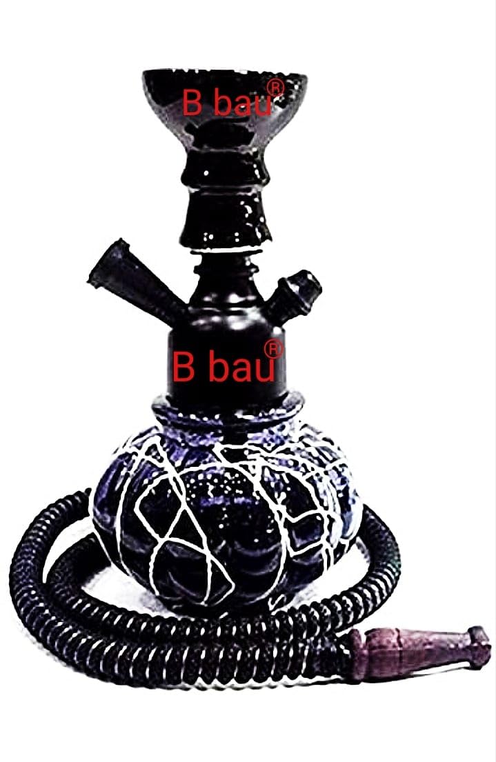 B bau® decorative party glass hookah Black Blue Green Red random colors