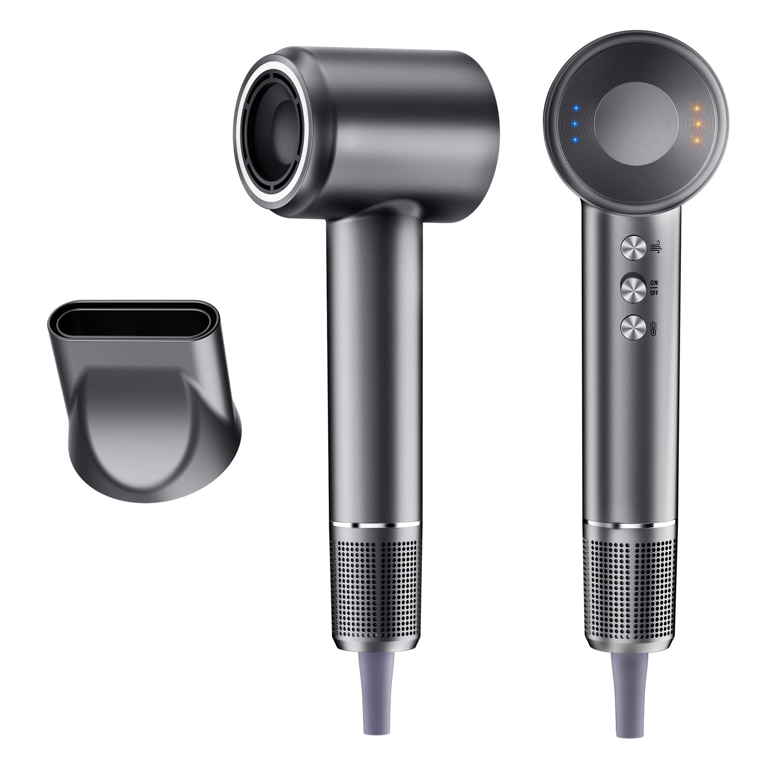 Macchiatto Haartrockner,500 Million Negativ Ionen Fön mit Magnetischen Diffusor,160.000 U/min Bürstenloser Motor Schnelles Trocknen Föhn, 57dB Geräuscharm Thermocontrol Haarföhn für Zuhause, Reisen