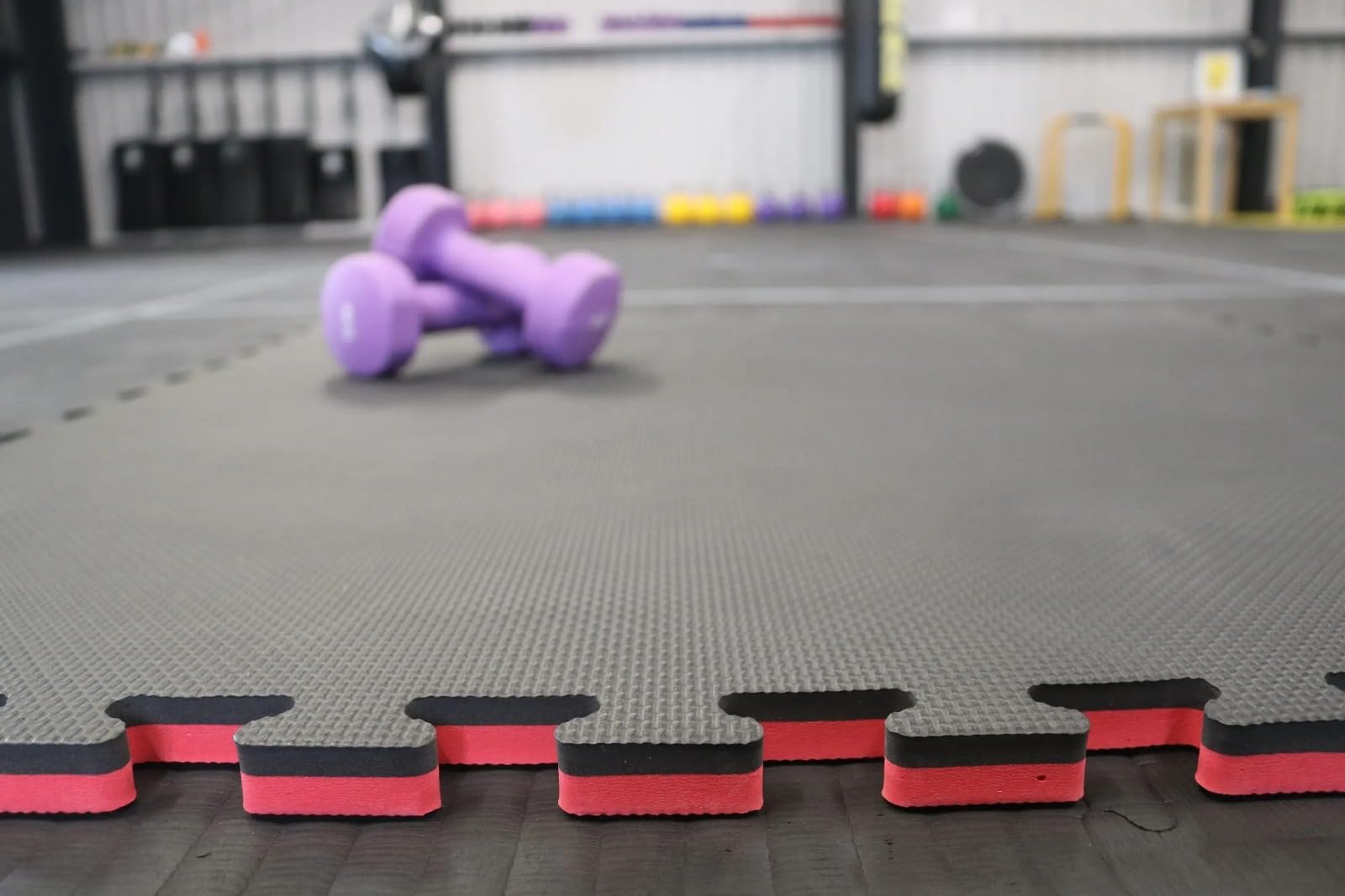 Viok Sport Suelo Tatami EVA Alta Densidad 20 mm Antideslizante Rojo y Negro