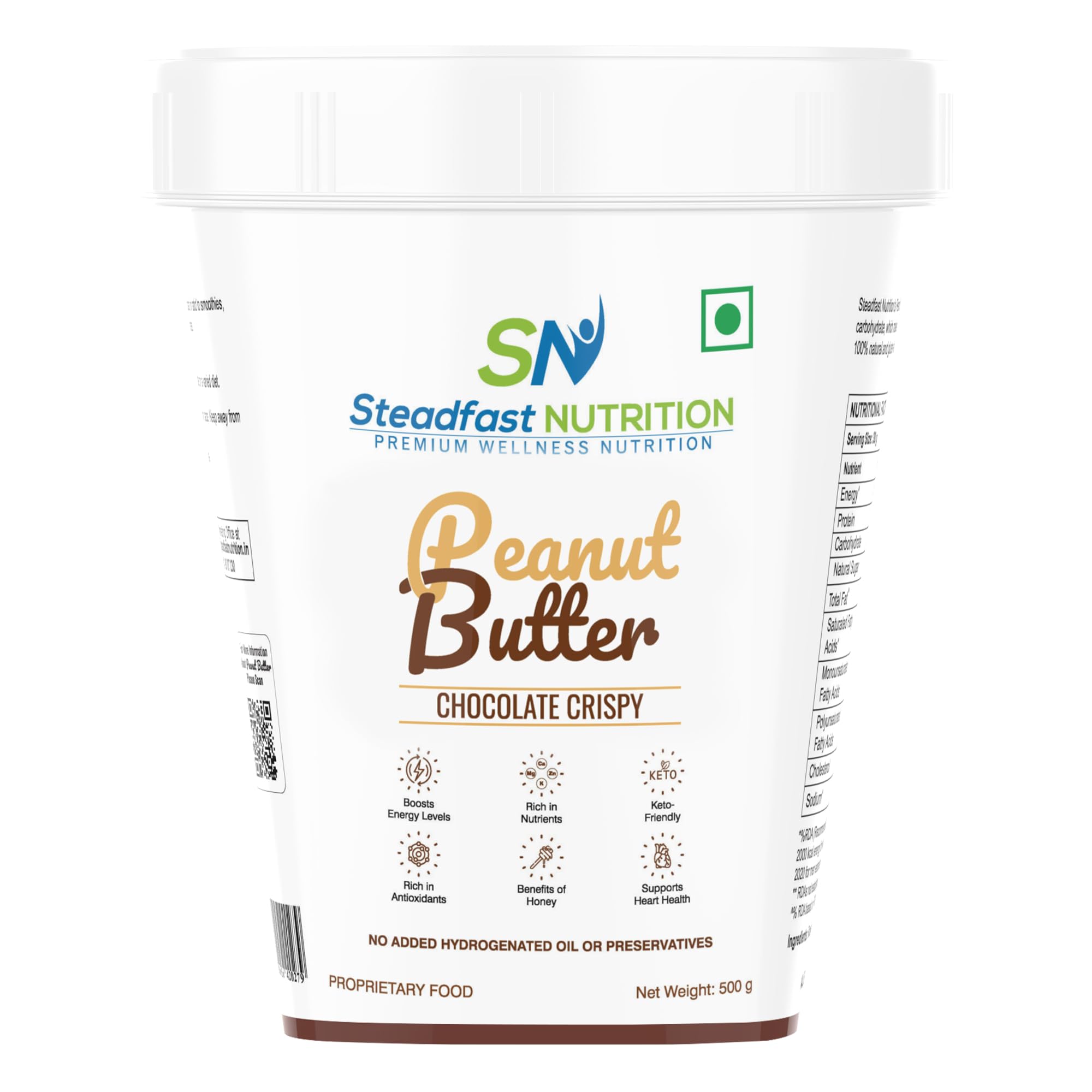 Steadfast Nutrition Peanut Butter Chocolate Crispy Keto Friendly 500gram-image-22
