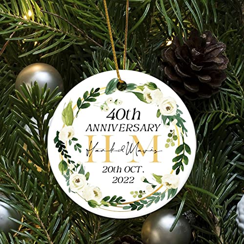 Bomehhjuli-Personalized-Christmas-Ornament-40th-Anniversary-Ceramic-Keepsake-Mr-Mrs-Anniversary-Wedding-32-Inch-Double-Sided-Funny-Decor-Ornaments-Romantic-Christmas-Ideas-Gifts-for-Couples-Friend