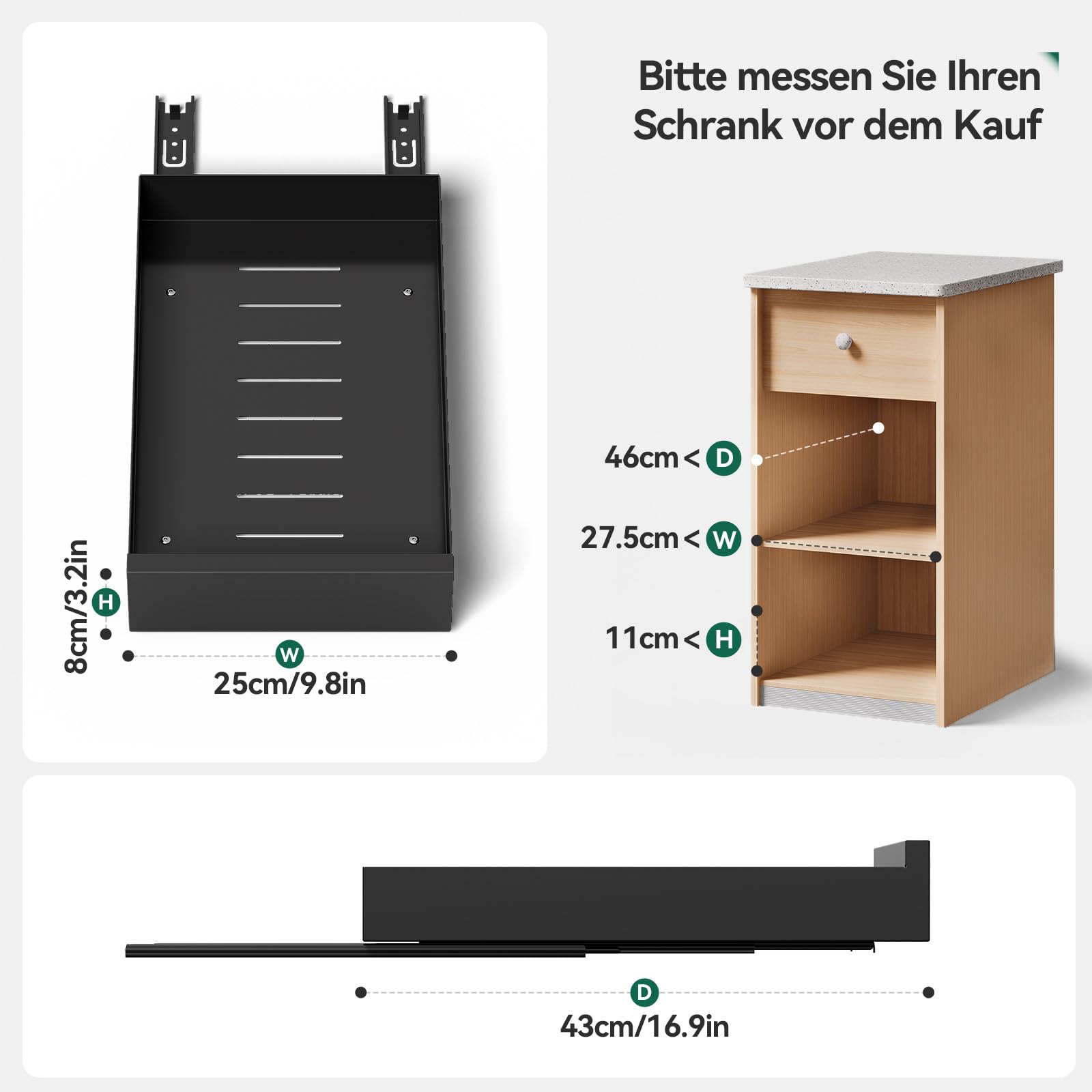 Warmiehomy Tiroir Télescopique Extensible De Cuisine