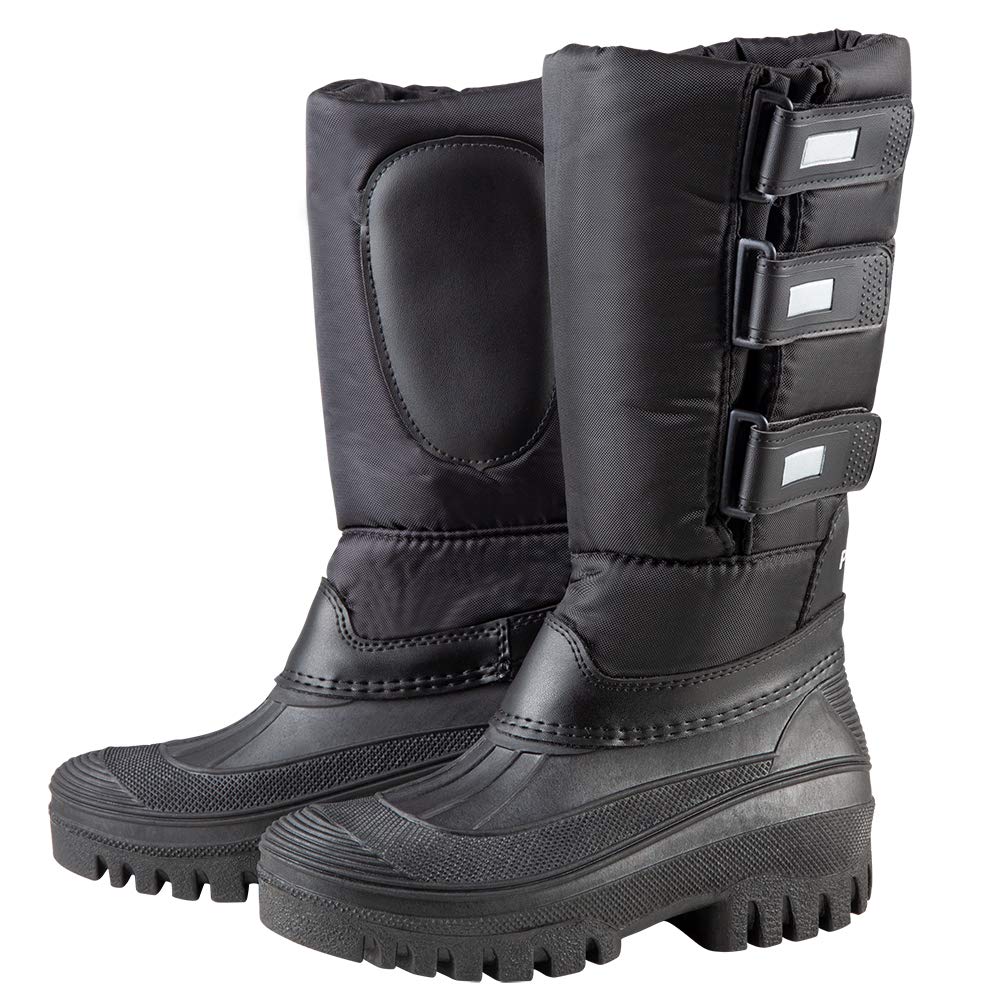 Pfiff Kinder Damen Thermo Winterstiefel, Stallstiefel Winter Stiefel, Schwarz, Schwarz, 32