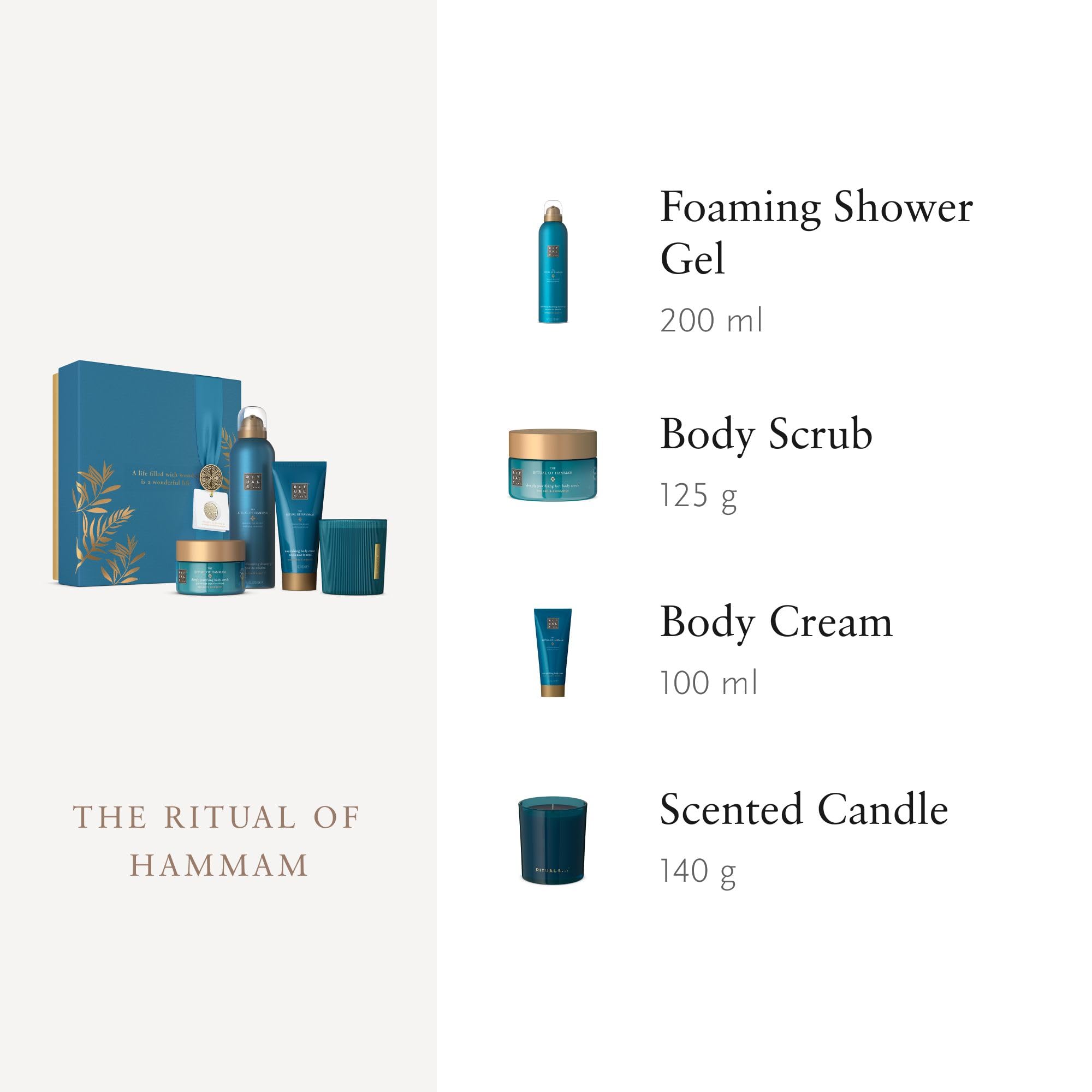 RITUALS Cofanetto regalo donna The Ritual of Hammam, Medium – Set regalo donna con prodotti per la cura del corpo e della casa