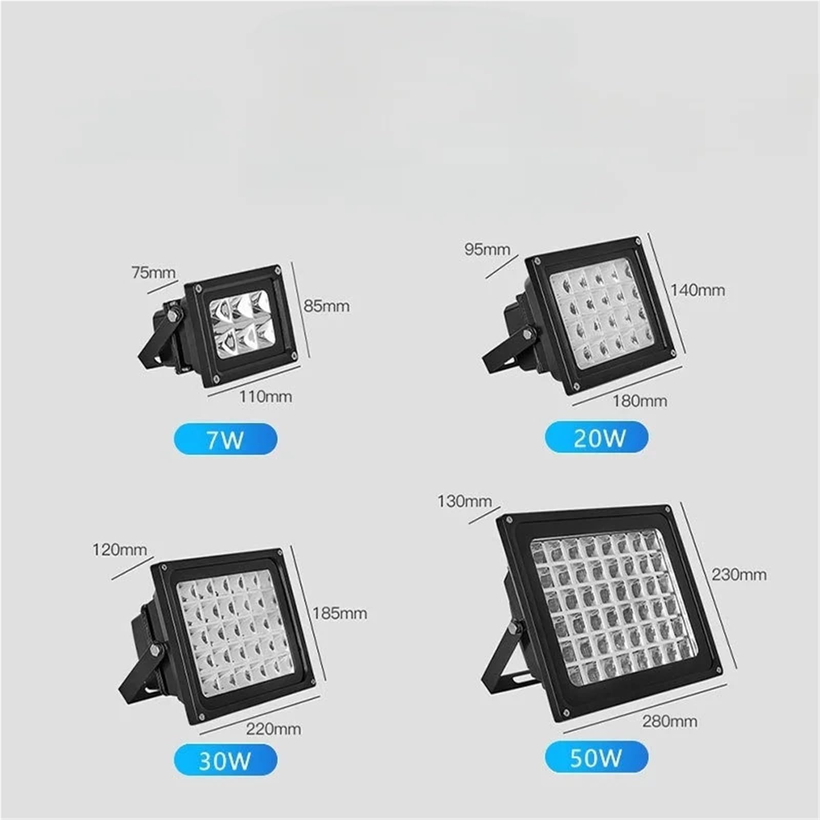 Lampada uv resina, Lampada ultravioletta a LED UV 405nm 395nm 365nm for stampante 3D SLA DLP Resina Riparazione PCB Olio verde Lavoro manuale Polimerizzazione fai da te(405NM,50W)