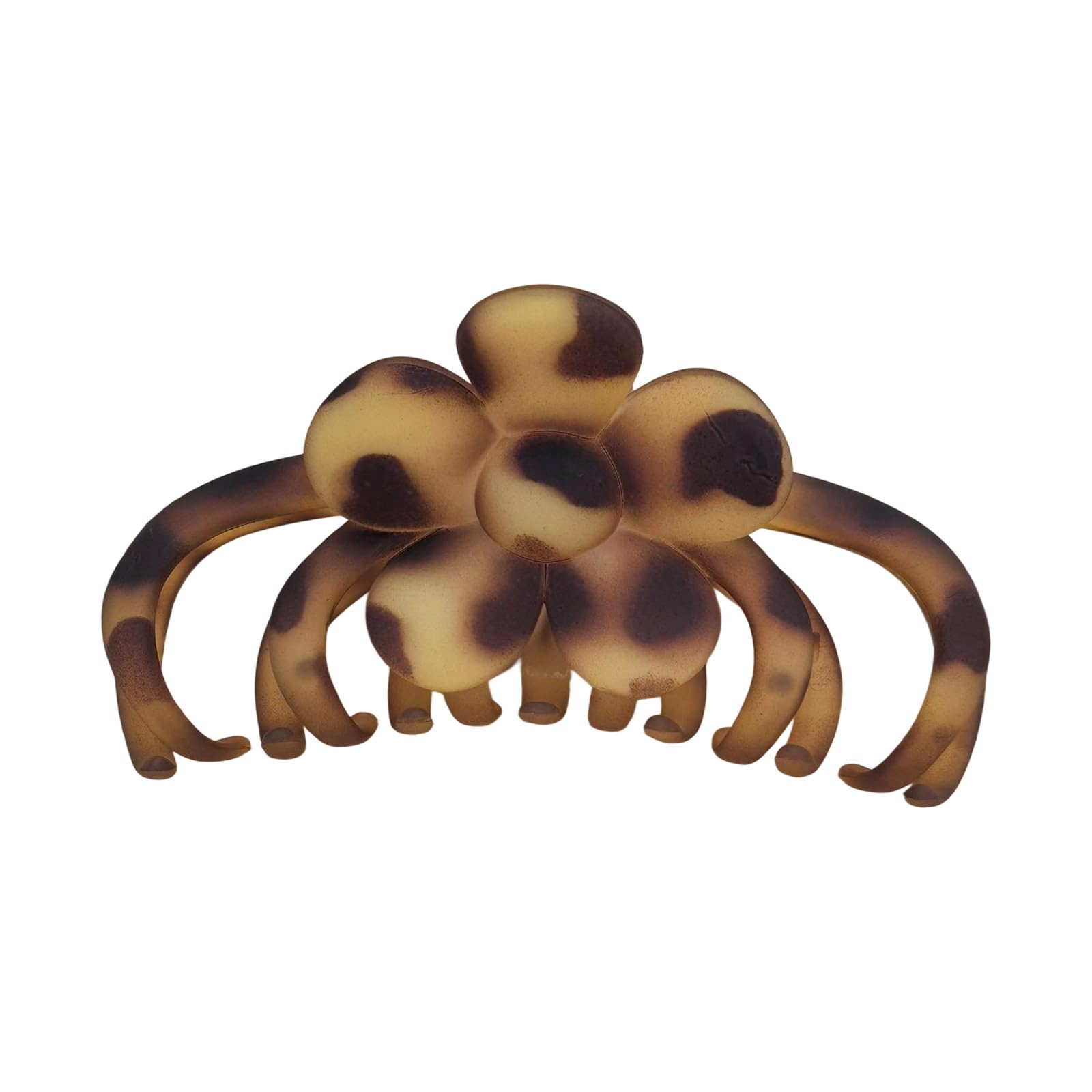 YUXITA Large Leopards Print Hair Clip For Long Hair Strong Grip Nonslip Jaw Clip Stylish Tortoise Shell Design Hair Access