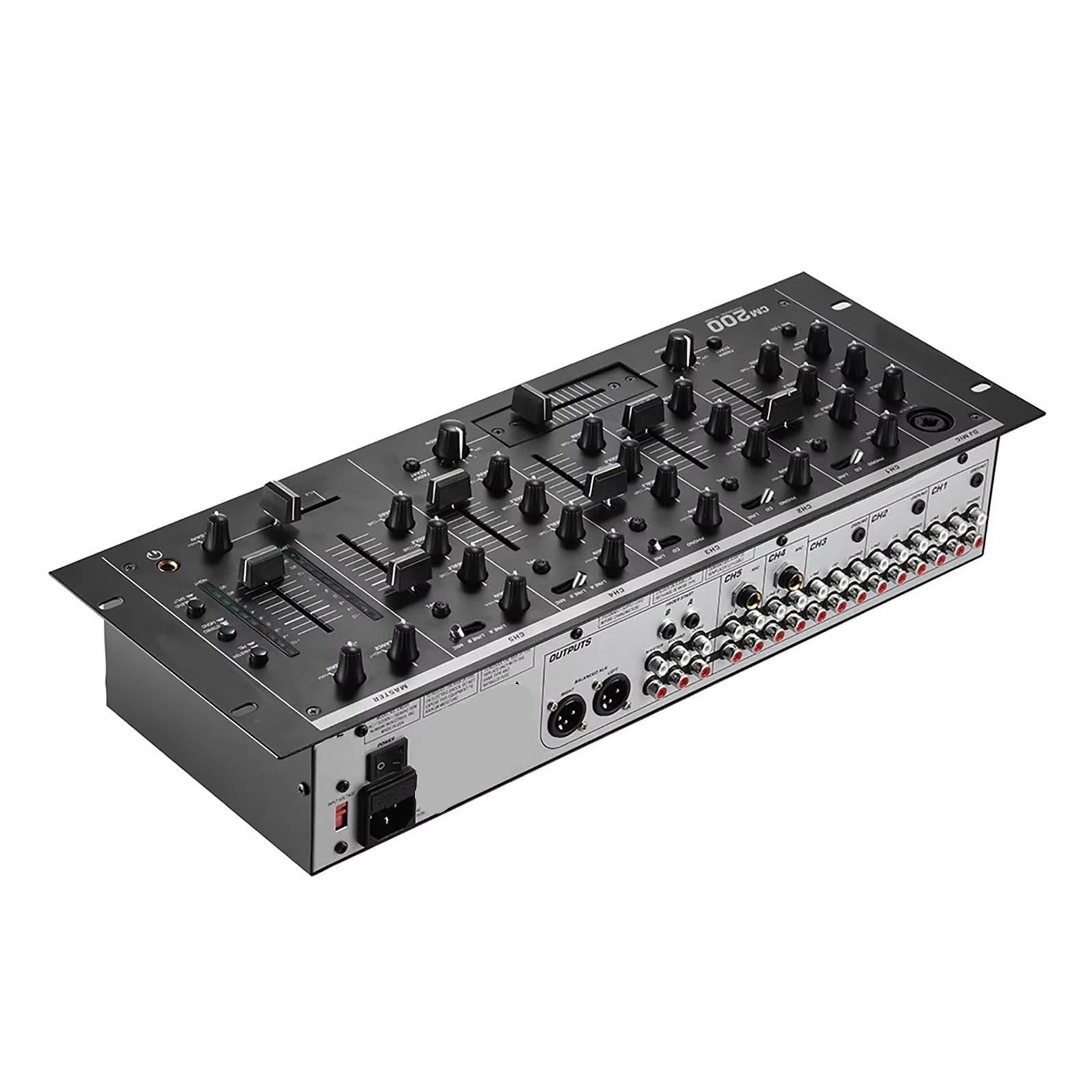 Mezclador de sonido profesional con amplificador, ecualizador de sonido integrado, consola de mezclas, equipo de DJ