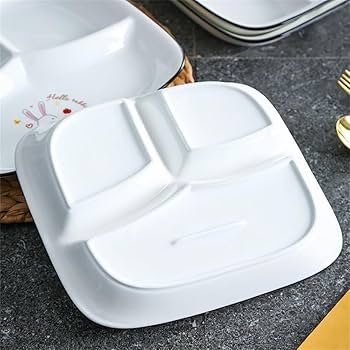 Amazon｜HOHOUNCSY ランチプレート 仕切りプレート 3つ仕切り皿