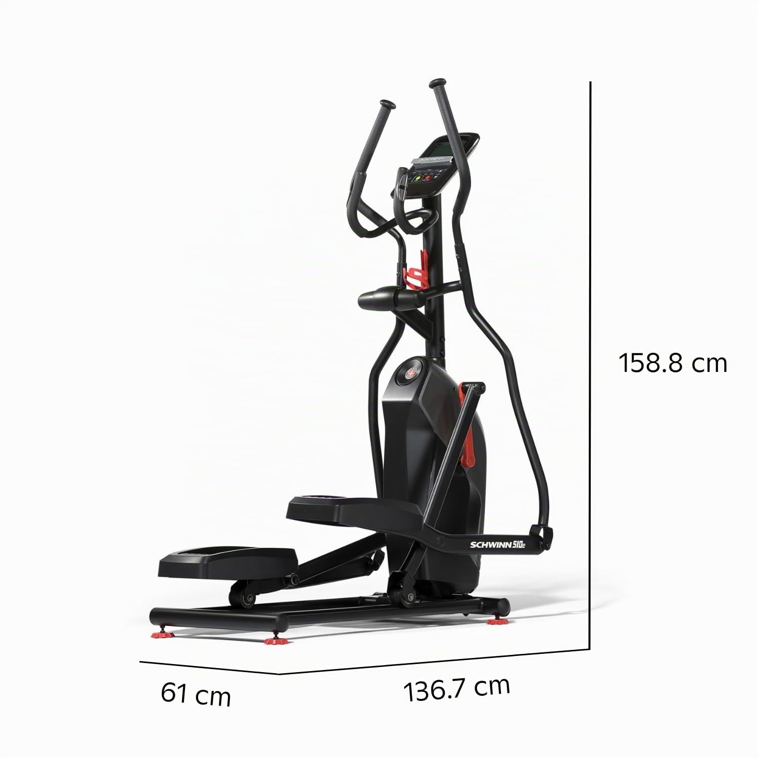 Schwinn Serie de Elípticas – Modelos 510E y 590E Compactas, Silenciosas y Conectadas con Resistencia Magnética, Entrenamiento de Bajo Impacto y Compatibilidad con Apps