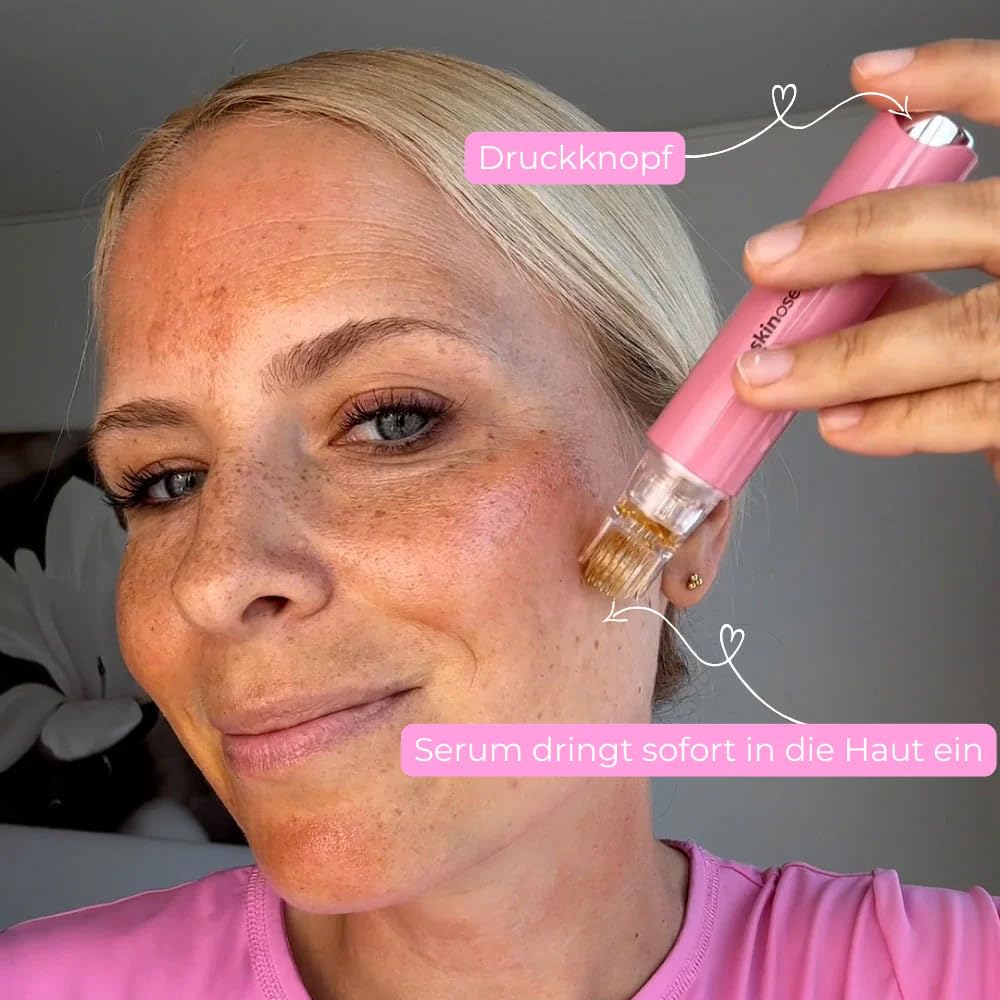 Microneedling Beauty Pflege Premium Set | Dermaroller für Strahlende Haut – Anti-Aging Beauty Tool – Porenverfeinerung & Hautstraffung – Premium Gesichtspflege