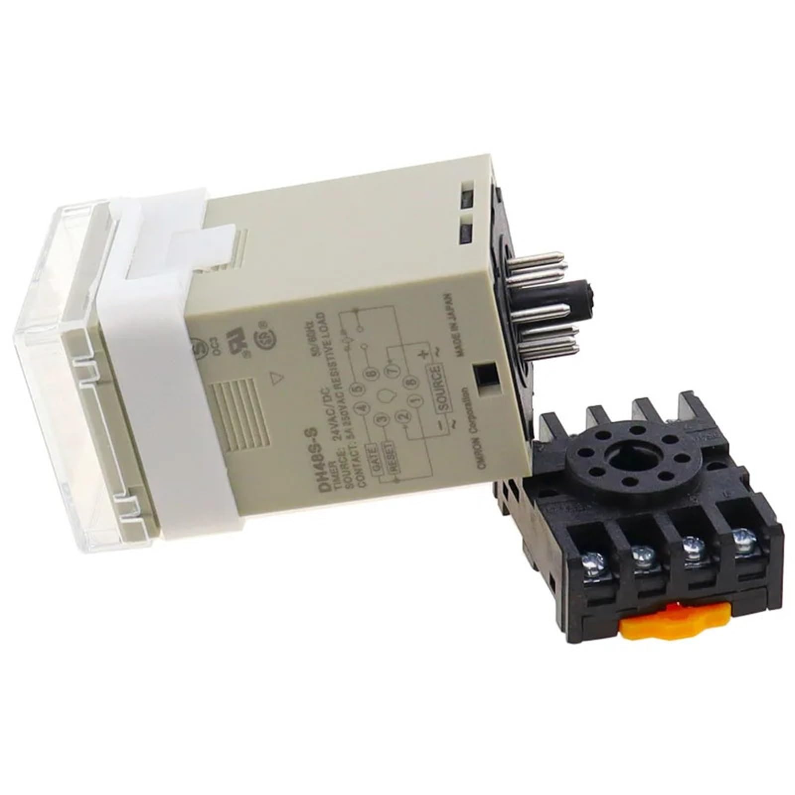 AC/DC 24v-240v DH48S-S Display digitale programmabile Controllo ciclo relè temporizzato Presa relè doppio ritardo con tensione di base (Size : DCAC36V)